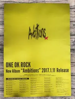 ONE OK ROCK ワンオクロック US公演 直筆サイン入りツアーポスター
