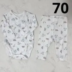 UNIQLO ボディスーツ 前開き レギンス 10分丈 乳児サイズ 70