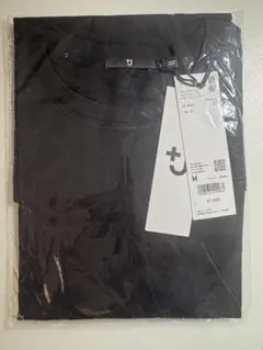 ユニクロ　+j スーピマコットンリラックスフィットクルーTシャツ　ブラックM ①