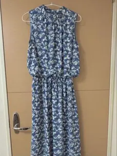 ジャイロ　ノースリーブロングワンピース　ブルーのサムネイル