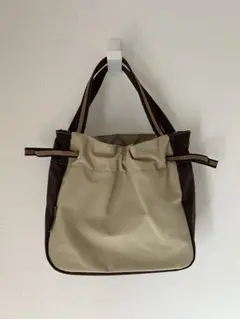 GINKGO バッグ ベージュ×ブラウン