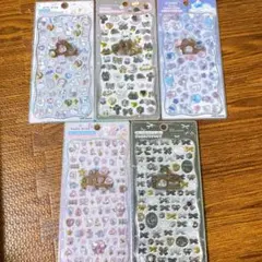 5種セット　プチドロップステッカー　ジュエルプチドロ　黒色　ミルク　ぶどう　新品