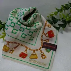 新品✨GHERARDINI ゲラルディーニ✨ ハンカチ　大判　グリーン系　日本製のサムネイル