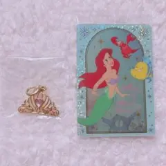 ディズニーストア　プリンセス　アリエル シークレットチャーム　ティアラ　カード
