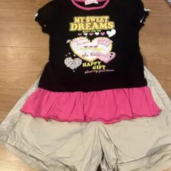 キッズ服 Tシャツとショートパンツ セット