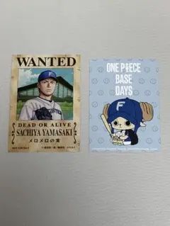 日本ハムファイターズ　ONE PIECE手配書ステッカー　山崎福也 チョッパー