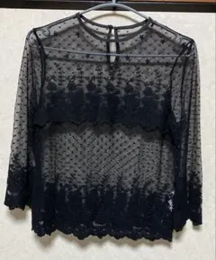 AZUL by MOUSSYシースルーブラウス