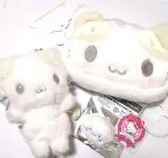 マシュマロみたいなふわふわにゃんこ　ポーチ　しろふわマスコット　サンリオ
