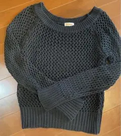 最終お値下げ　ji maxx ざっくり編み　ニット　ブラックのサムネイル