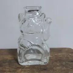 【昭和　レトロ】招き猫　ガラス　ヴィンテージ　貯金箱　置物　インテリア　オブジェ