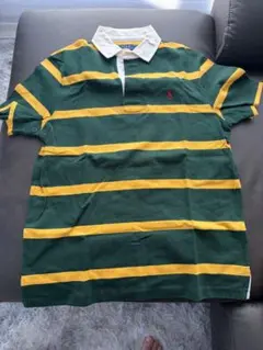 Polo Ralph Lauren ポロシャツ M 緑と黄色のストライプ