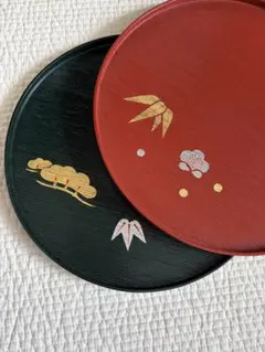 新品・未使用】輪島塗 井波唯志作 千代寿 組皿 2枚セット 箱付き