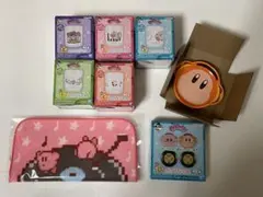 星のカービィ　一番くじ　ロックなグラス　コンプリート　ポップな小皿　タオル