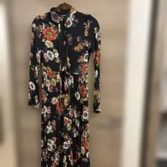 ZARA WOMAN フラワープリント ロングワンピース