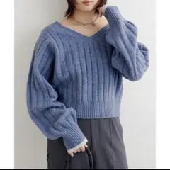 新品　kastane Bワイドリブニットプルオーバー
