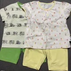 ユニクロ ベビー半袖パジャマ 90cm こぐまちゃん アイス