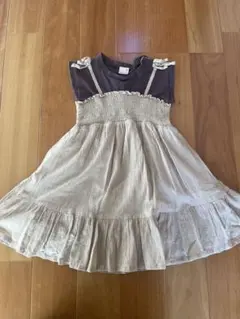 プティマイン　ドッキングティアードワンピース