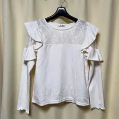 INGNI フラワーレース長抽前開きトップス