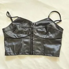 レザーキャミトップ