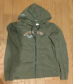 ROXY ジップアップパーカー カーキ Mサイズ