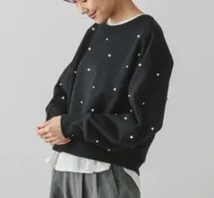美品⭐︎GLOBAL WORK●起毛ビジュースウェット●パール