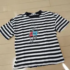 シューラルー　キッズ　Tシャツ　ボーダー　パンダプリント　120サイズ