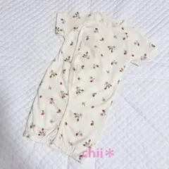 【新品】petit main 半袖2WAYオール いちご柄