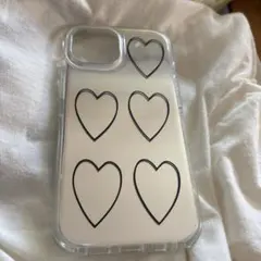 ミラー　ハート柄 iPhone15ケースのサムネイル