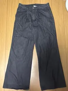 Casper John ブラックデニム フレアパンツのサムネイル