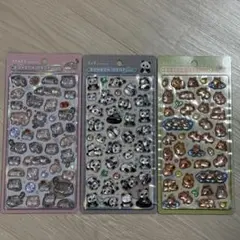 ３枚セット　マタルネコ　カピバラ　パンダ　ボンボンドロップ