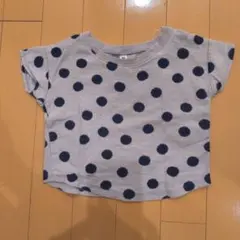 Tシャツ 80cm グレー ネイビー 水玉　無印良品