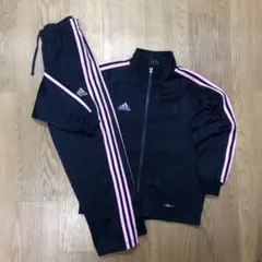 adidas ジャージ セットアップ 130 ネイビー・ピンク 子供用