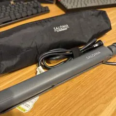 SALONIA ストレートヘアアイロン 本体 専用ポーチ付きのサムネイル