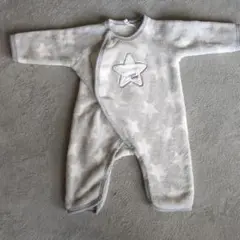 Baby Star 星柄ロンパース グレー