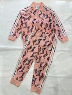 美品　adidas ジャージ 100cm ピンク　裏起毛　セットアップ