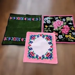 FEILER 花柄タオルハンカチ 3枚セット
