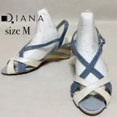 DIANA ダイアナ サンダル クロスストラップ ウェッジソール 厚底サンダル