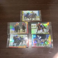 競馬 金箔サインカード 5枚セット