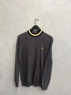フレッドペリー グレー 長袖ニットセーター