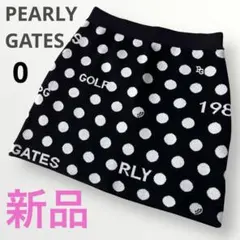 【35,200円新品】パーリーゲイツ ウール混 ジャカードロゴドット柄スカート