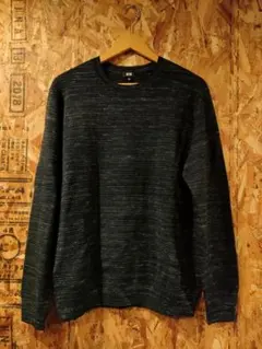 UNIQLO クルーネックニット ダークグレー XL