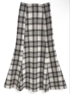 新品　GRL　ロービングチェックマーメイドロングスカート[tu1368] S