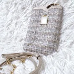完売品✨Her Schedule パルミー クリスタルツイード スマホショルダー 