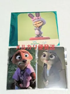 ズートピア2オーマイカフェ　予約特典カード ニックジュディ　コースターフィニック