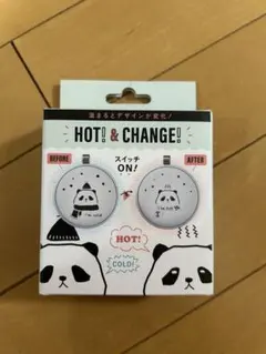 温度変化でデザインが変わる LEDライト付 充電式カイロ 瞬間発熱