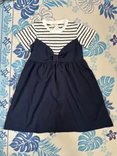 【最終処分価格】Material Blue bis 半袖ワンピース 140cm