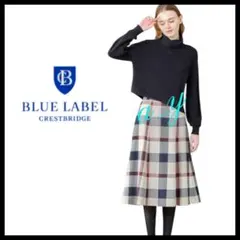 【オンライン限定】クレストブリッジ☆アシンメトリーニット×チェックスカートセット