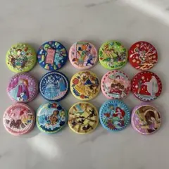 Disney 刺繍缶バッジビスケット2 15種類 コンプリートセット