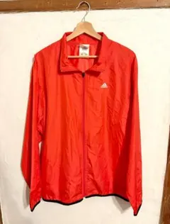 ★00s!希少レア!アディダス ナイロンジャケット オレンジ 古着 258★