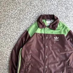 超希少⭐adidas90s海外製ヴィンテージトラックジャケット 茶L 在原